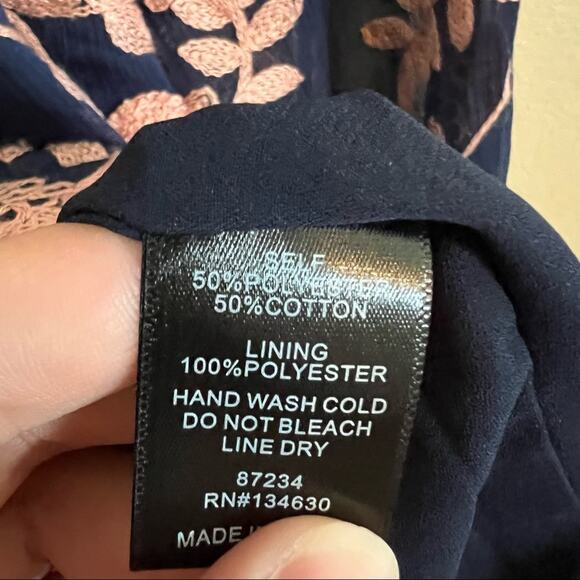 Sundays in Brooklyn Else top blue and pink embroidered - Picture 7 of 8